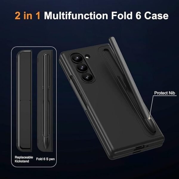 Samsung Galaxy Z Fold 6, 2 in 1 Protective Cover with S Pen Holder - Image 5