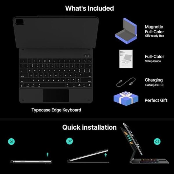 Keyboard Case for iPad Pro 13 M4 2024