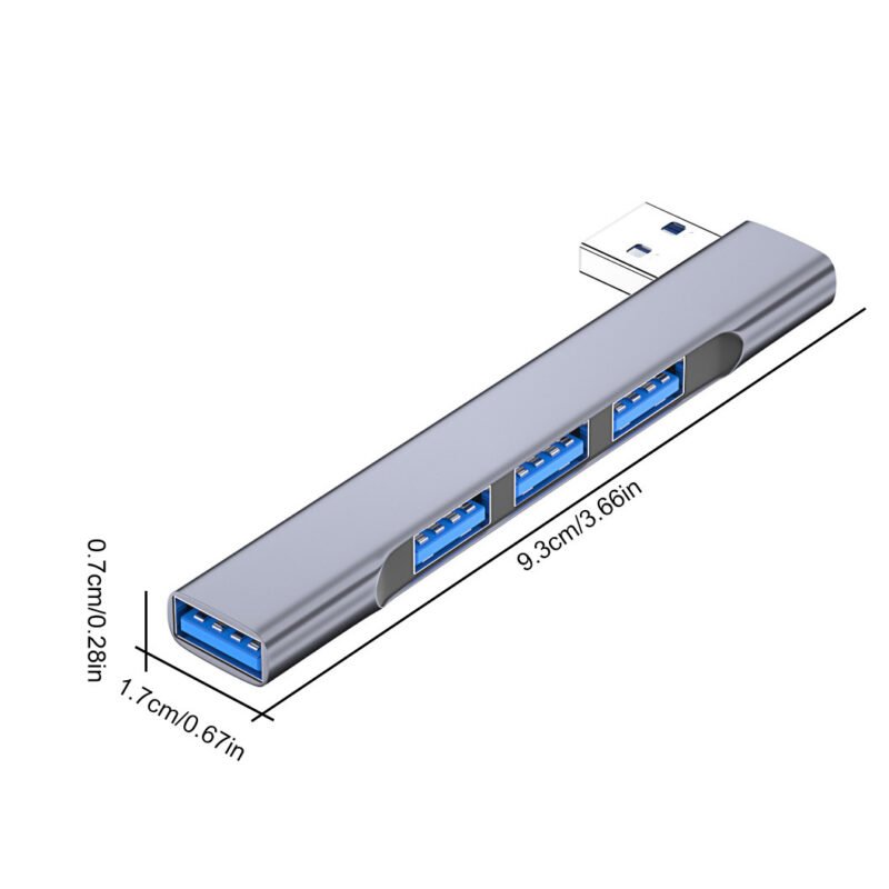 High-Speed 4-Port USB-C Hub with OTG Adapter - USB 3.0 Docking Station for Laptops and PCs - Image 4