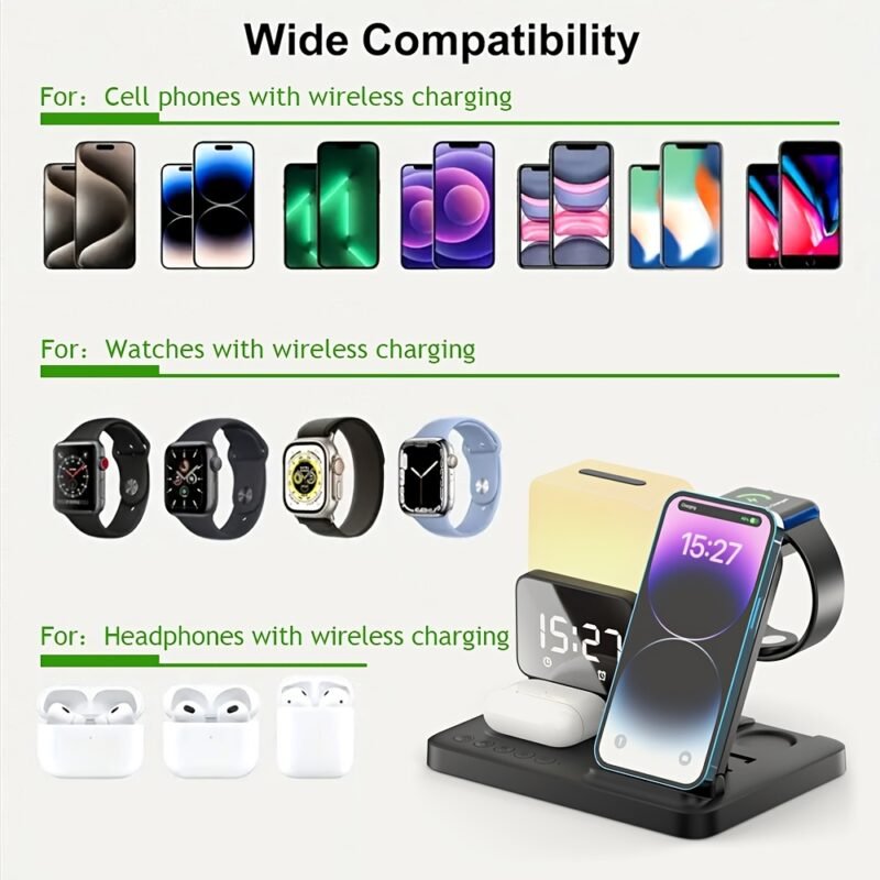 2025 New 15W Multifunctional Wireless Charging Station, 6-in-1 Foldable - Image 4