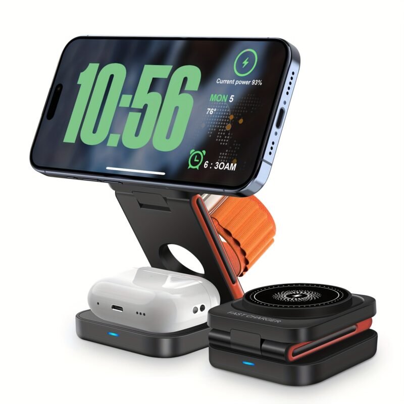 3 in 1 Magnetic Wireless Charger Stand 15W Fast Chargers for iPhone