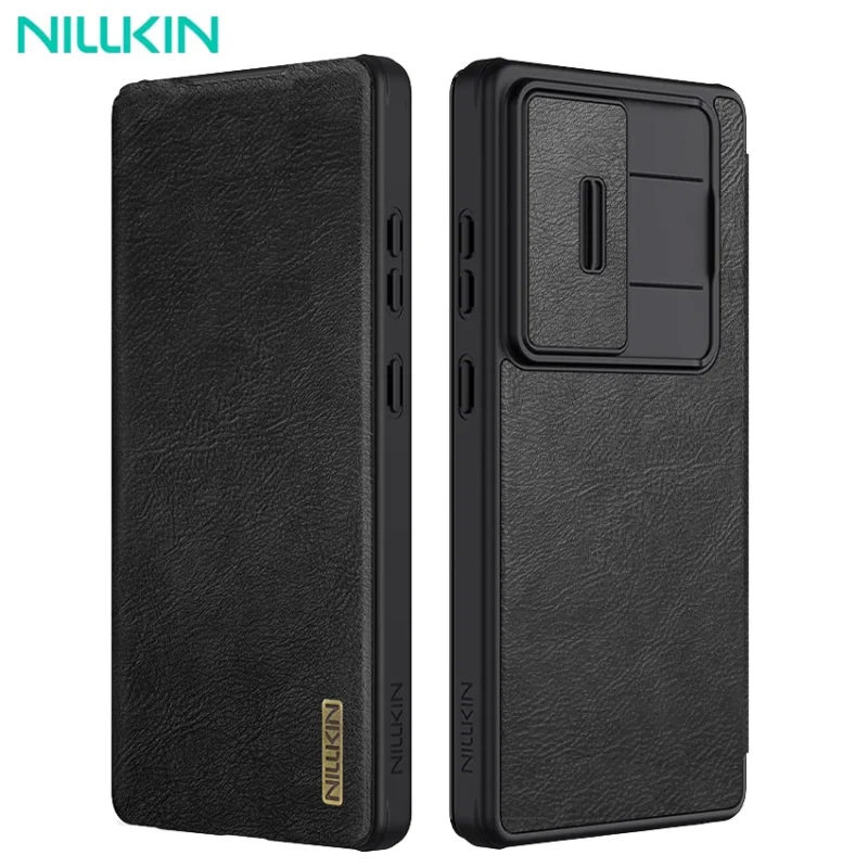 For Samsung Galaxy S25 Ultra / S25 Flip Case Nillkin QIN Pro Slide Camera Card Pocket Leather Book Clip Case Cover For Samsung S25+ Plus