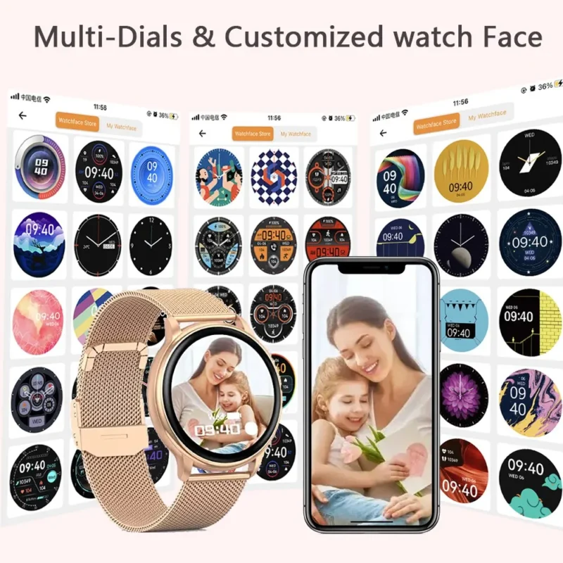 Smart Watch Women Custom Dial Watches Men Sport Fitness Tracker Heart Rate Smartwatch For Android IOS - Image 6