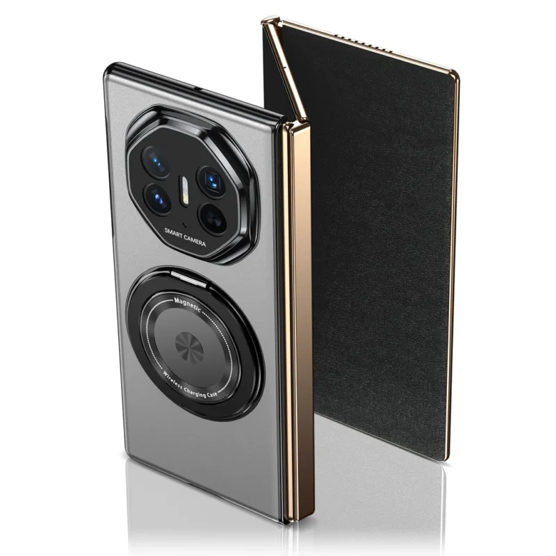 360 Rotating Holder Magnetic Phone Case For Huawei Mate XT Ultimate Ring Hinge Protection Cover