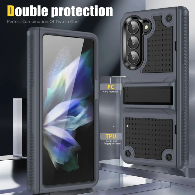 Shockproof Strong Case for Samsung Galaxy Z Fold 6 5 fold6 Fold5 5G Zfold5 Kickstand Hinge Protection Covers - Image 2