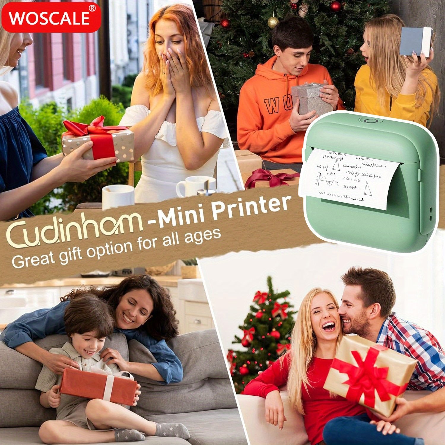 woscale portable thermal printer with 13 or 1 rolls of paper instant print, wireless, hd printing for photos, labels, study notes compatible with ios/android devices, usb rechargeable, ideal for thanksgiving, christmas, halloween gifts woscale portable thermal printer with 13 or 1 rolls of paper instant print, wireless, hd printing for photos, labels, study notes compatible with ios/android devices, usb rechargeable, ideal for thanksgiving, christmas, halloween gifts