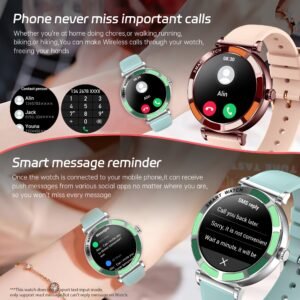relexfit women's smartwatch with call function, 1.27" hd touch screen, 1.27" hd tempered glass, android & ios compatible, ip67, 100+ sports modes, pedometer, activity record, diy watch faces, music control, fitness tracker, ideal christmas gift