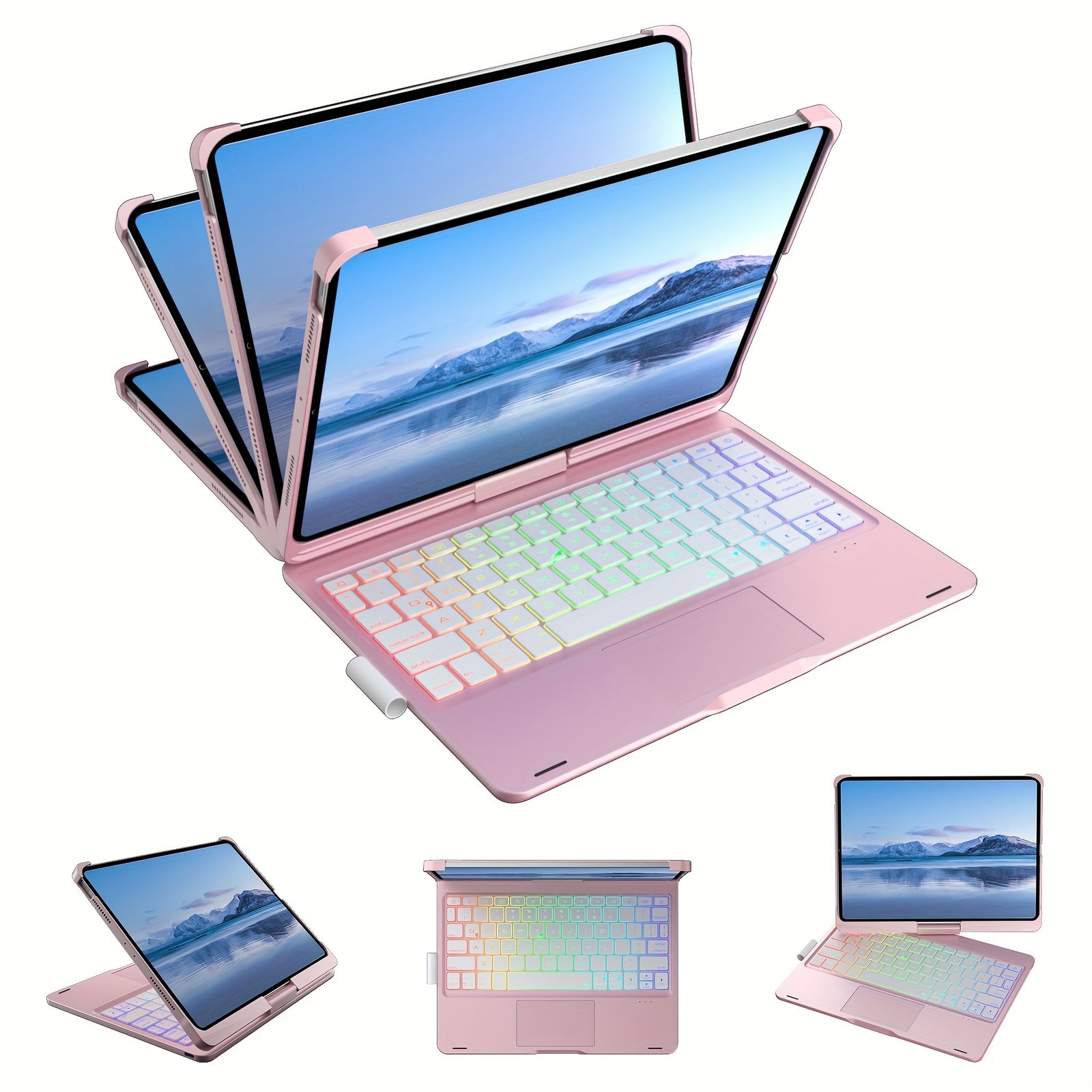 tablet case with keyboard, 360° rotatable, 7 color backlight, multi touch trackpad, light, for ipad (10.9", 2022) & ipad 11th (a16, 2025) tablet case with keyboard, 360° rotatable, 7 color backlight, multi touch trackpad, light, for ipad (10.9", 2022) & ipad 11th (a16, 2025)
