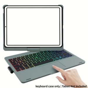 tablet case with keyboard, 360° rotatable, 7 color backlight, multi touch trackpad, light, for ipad (10.9", 2022) & ipad 11th (a16, 2025)