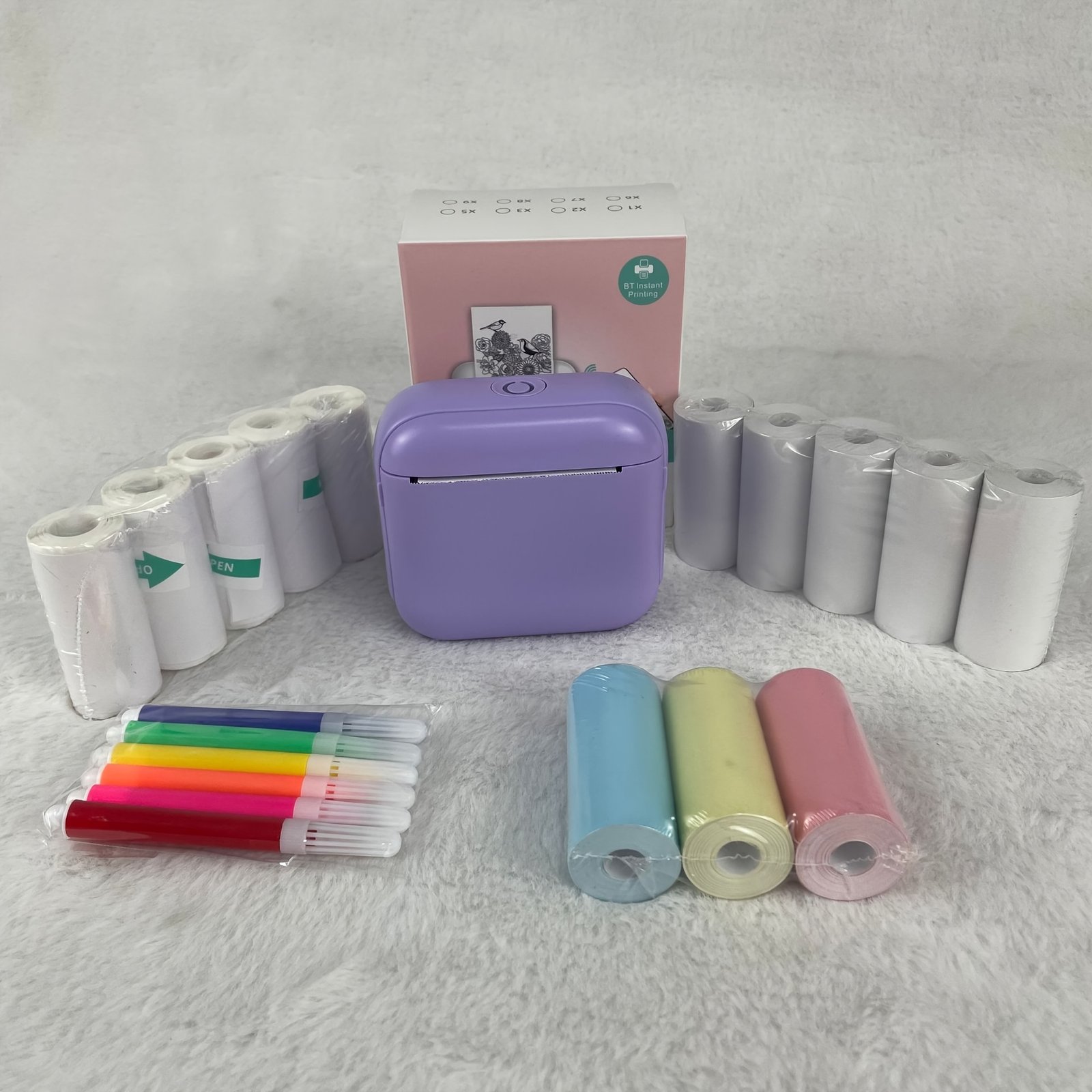 woscale portable thermal printer with 13 or 1 rolls of paper instant print, wireless, hd printing for photos, labels, study notes compatible with ios/android devices, usb rechargeable, ideal for thanksgiving, christmas, halloween gifts woscale portable thermal printer with 13 or 1 rolls of paper instant print, wireless, hd printing for photos, labels, study notes compatible with ios/android devices, usb rechargeable, ideal for thanksgiving, christmas, halloween gifts