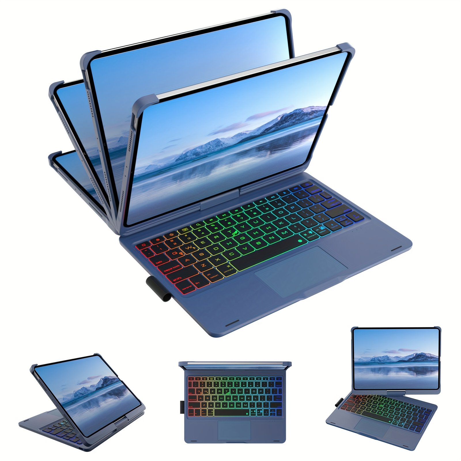 tablet case with keyboard, 360° rotatable, 7 color backlight, multi touch trackpad, light, for ipad (10.9", 2022) & ipad 11th (a16, 2025) tablet case with keyboard, 360° rotatable, 7 color backlight, multi touch trackpad, light, for ipad (10.9", 2022) & ipad 11th (a16, 2025)