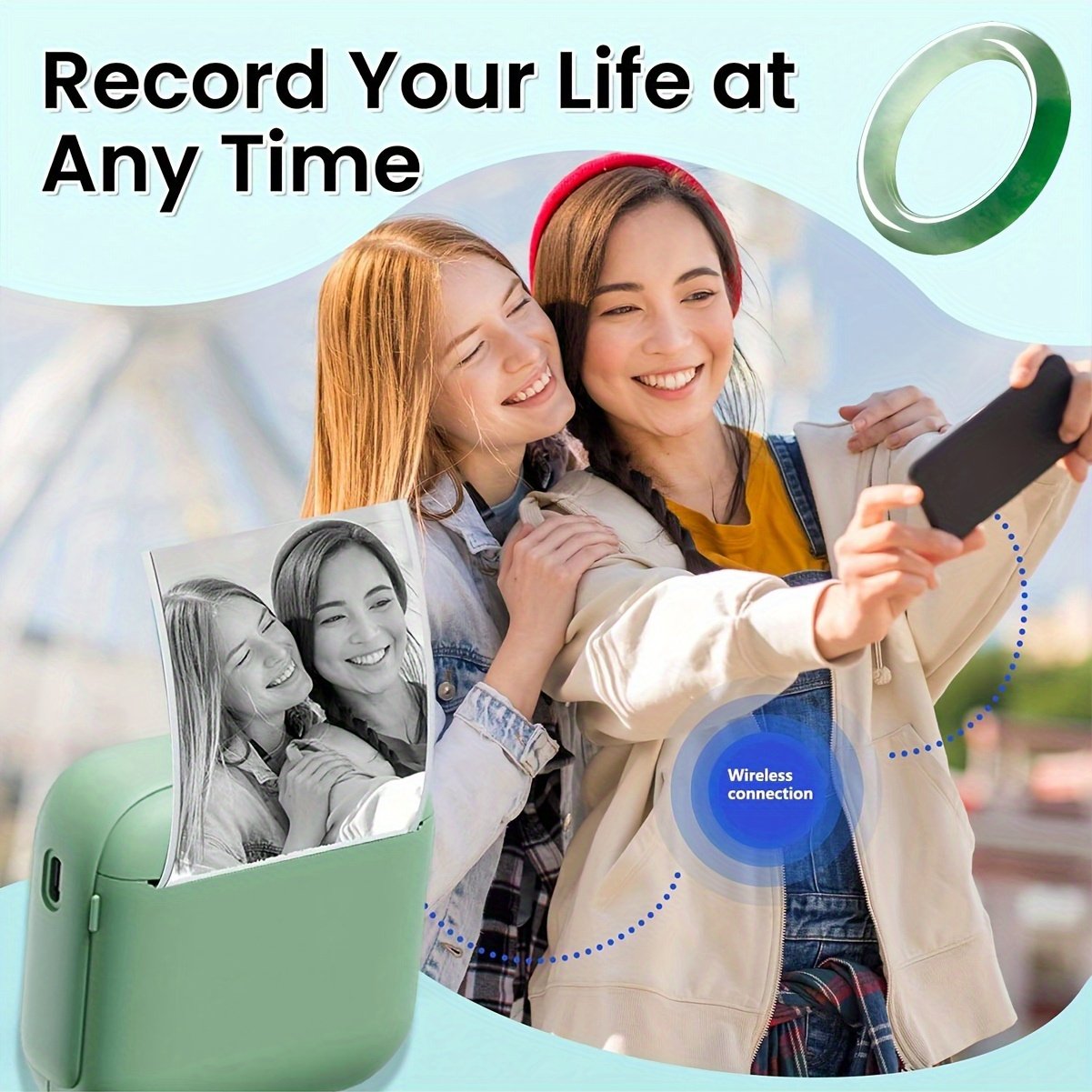 woscale portable thermal printer with 13 or 1 rolls of paper instant print, wireless, hd printing for photos, labels, study notes compatible with ios/android devices, usb rechargeable, ideal for thanksgiving, christmas, halloween gifts woscale portable thermal printer with 13 or 1 rolls of paper instant print, wireless, hd printing for photos, labels, study notes compatible with ios/android devices, usb rechargeable, ideal for thanksgiving, christmas, halloween gifts