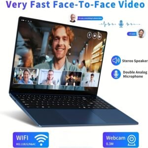 funyet 16 inch gaming laptop, 16gb ram 1tb ssd, n150 processor, fhd 1920 * 1200, 180 open angle, backlit, bt4 wifi5, backlit keyboard, blue, gray